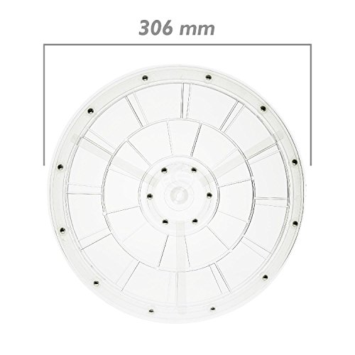 - plateau tournant manuel d306mm h12mm transparent