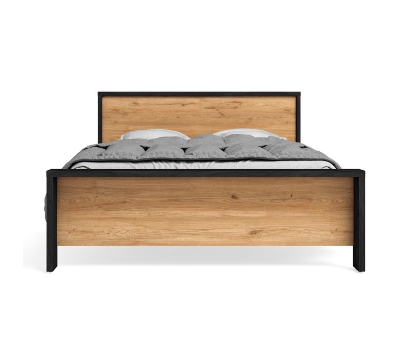  Lit 140x190 cm TRAVIS imitation chêne et noir code EAN 8433990330444 