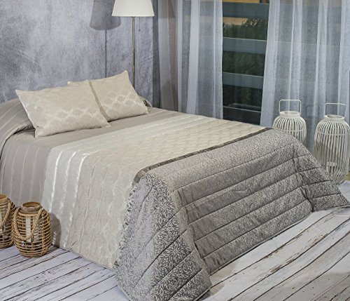 Xavier Coton Blanc-Couvre-lit jacquard-Housse d...