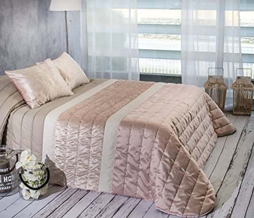 Coton Blanc Nani-Couvre-lit jacquard 2 Taies d'...