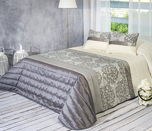 Coton Blanc Meireles couvre-lit jacquard 2 Taie...