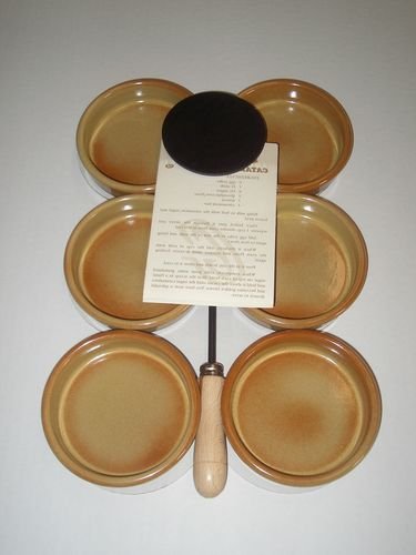 SERVICE A CREME BRULEE 7 PIECES.(6 COUPELLES+FE...