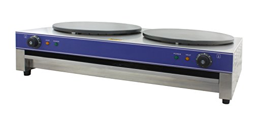 Crêpière électrique professionnelle double en i...