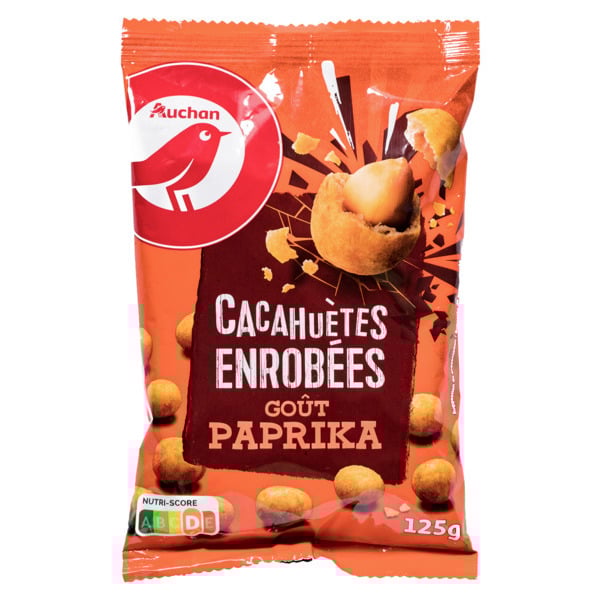  Cacahuètes Enrobées Goût Paprika Auchan code EAN 8435177055515 