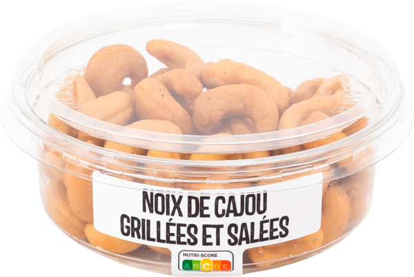Barquette Noix De Cajou Grillées Salées Auchan