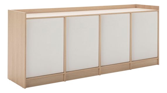 Buffet 4 portes L.184cm ANTARA Blanc imitation chêne 8435178391377 