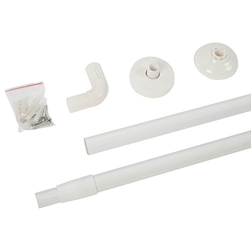 Habita Home Barre d'angle extensible en aluminium 25 mm 80 x (94-180) cm Blanc code EAN 8435273316367 