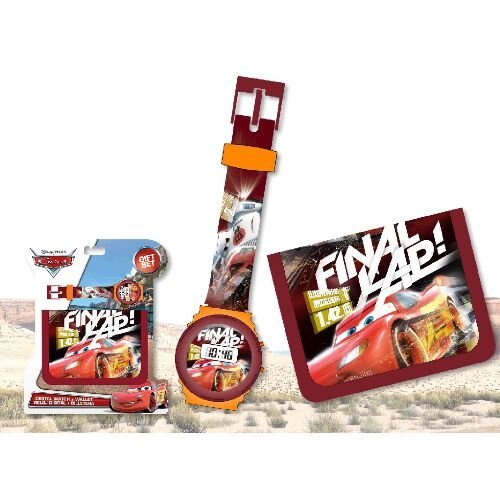 Set portefeuille + montre numérique Cars Disney