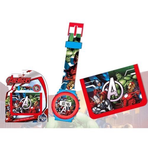 Set portefeuille + montre numérique Avengers Ma...
