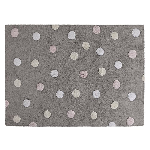 Tapis de sol enfant 120x160 cm pois rose, blanc...