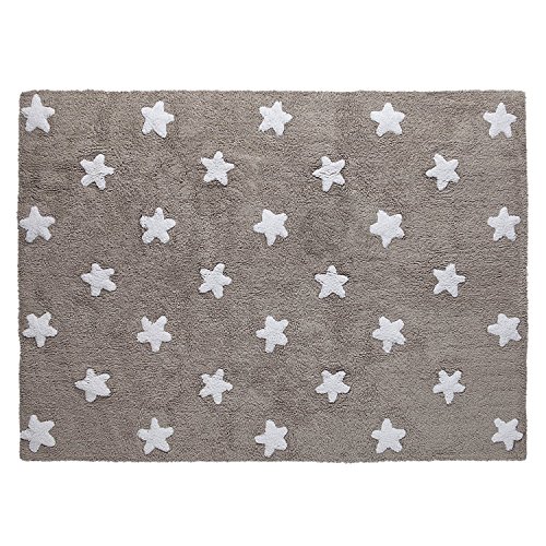 Tapis enfant beige lavable en machine stars 120...