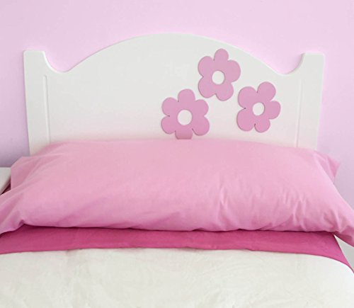 Tête de lit enfant Anastasia Fleurs rose 90