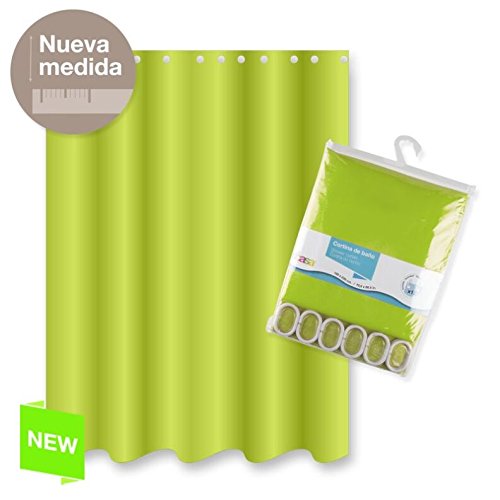 Rideaux de douche polyester Lime 180x200 Cm. 8435420905338 Dropex