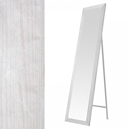 Miroir sur pied blanc en mdf (37x2x157) 8435448924625 HOMELINE