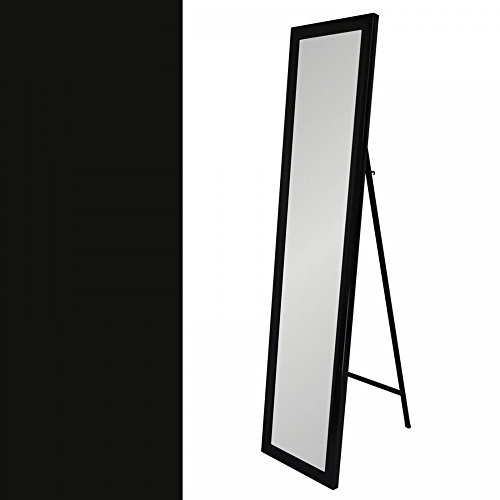 Miroir sur pied noir en polyéthylène (37x2x157 cm)