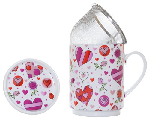 Love Hearts-Cija La tisane en porcelaine avec f...