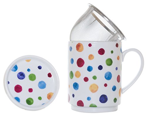 La Cija Dots-Tisane en porcelaine avec filtre e...