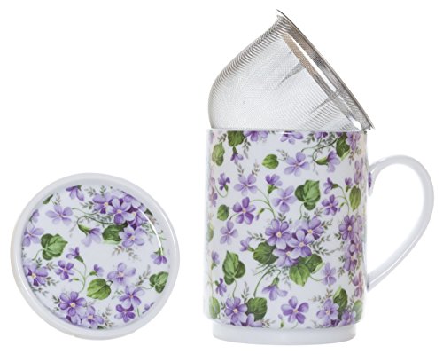 La Cija violettes-Tisane en porcelaine avec fil...