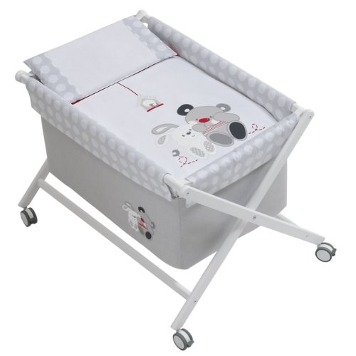 Berceau pliable en bois - gris