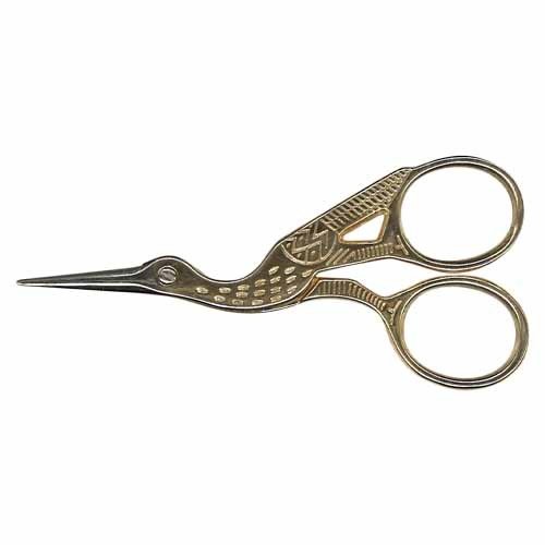 Idées & Patch Quilt - Ciseaux à broder or cigog...