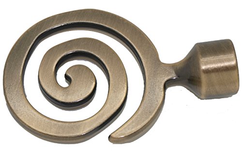 Terminal spirale 20 mm antique or