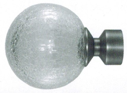 Terminal cristal 28 mm Acier vieilli