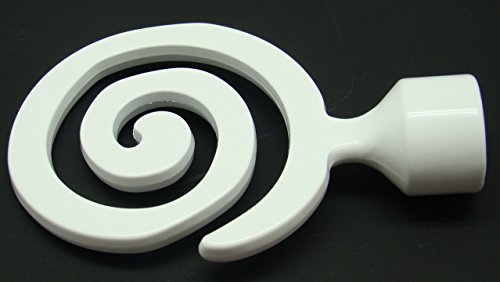 Terminal spirale 20 mm Blanc Brillant