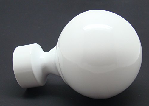 Terminal boule 20 mm Blanc Brillant