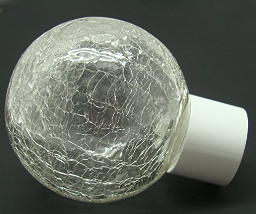 Terminal en verre 20 mm Blanc Brillant