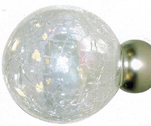 Terminal cristal 28 mm Chrome satiné