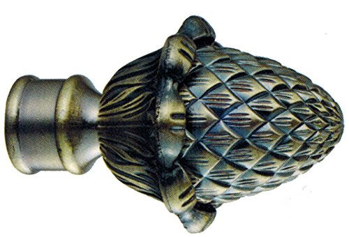 Terminal ananas 28 mm Chrome satiné