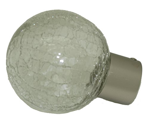 Terminal en verre 20 mm Chrome satiné