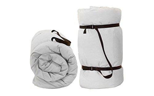 Futon Portable Blanc Écru, 200x80x3 cm