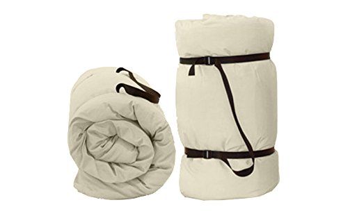 Futon portable Écru 120x200x4 cm