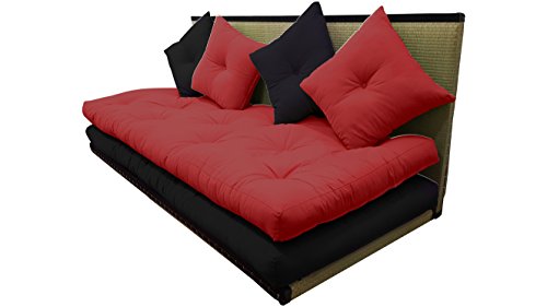 Futon On Line Canapé Tatami, rouge-noir, 80x200 cm. code EAN 8436552580813 