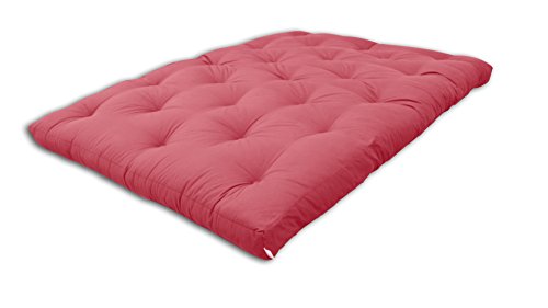 Futon Coton Rouge, 140x200x13 cm.