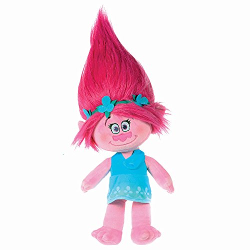 Les Trolls - Peluche princesse Poppy 37cm, chev...