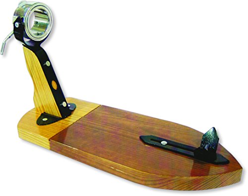 JJ Cuchillería sonpó Online - Modèle SJG - Support à jambon professionnel rotatif de JJ cuchillería en bois - Base de Pin laqué en deux couleurs. code EAN 8436563388712 