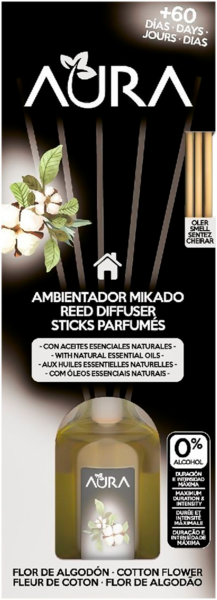  Diffuseur Sticks Parfumés Fleur De Coton Aura code EAN 8436571510235 