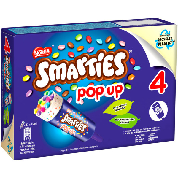 GLACE  POP UP VANILLE X4 
