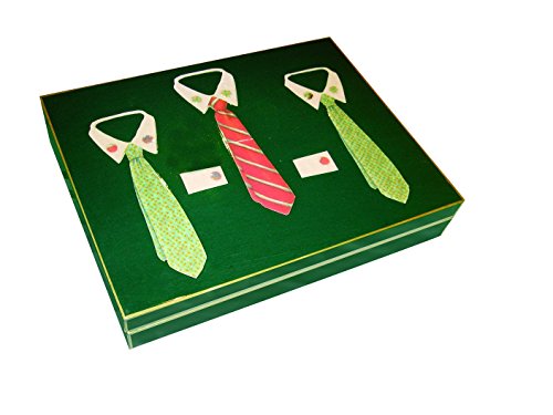 Fundashop Fcpv21 de jumelles de décoration boîte cravates de bois vert 8437013420433 (8437013420433)