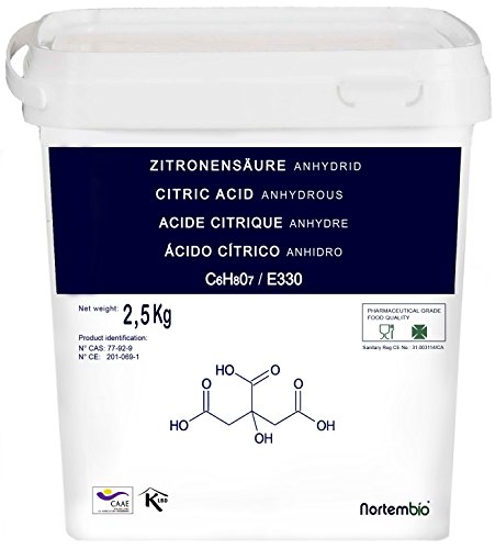 Acide Citrique 2,5 Kg, Qualité Alimentaire & Ph...