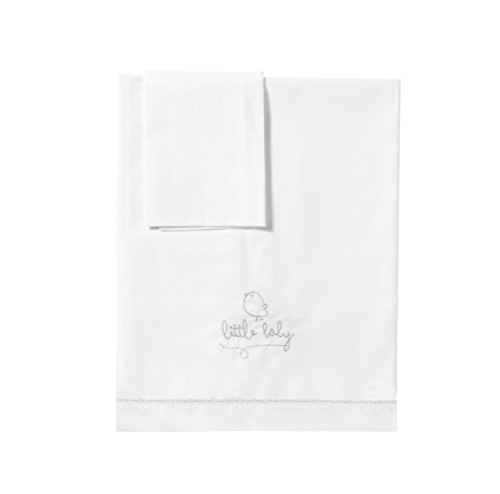 Petit Praia Piu Piu Parure de Lit Blanc/Gris 70...