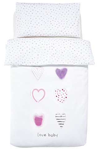 Petit Praia Juliette Housse de Couette Blanc/Ro...