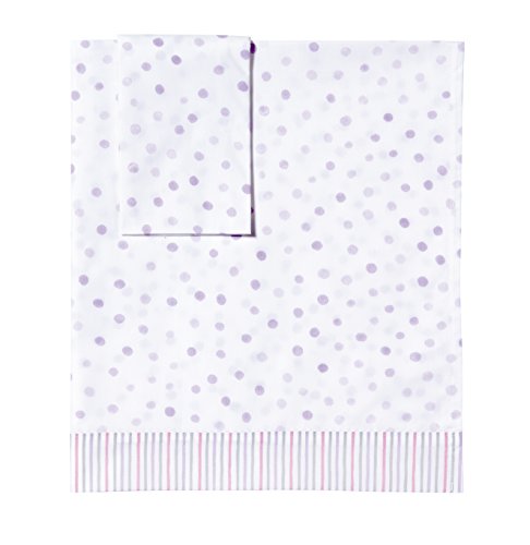 Petit Praia Floc Parure de Lit Blanc/Rose/Lila ...