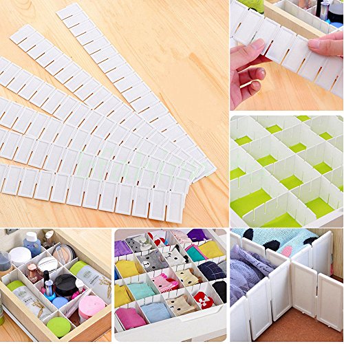 6pcs diviseur tiroir diy placard grille plastiq...