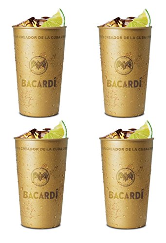 Lot de 4 officielle Bacardi Cocktail Cuba Libre...