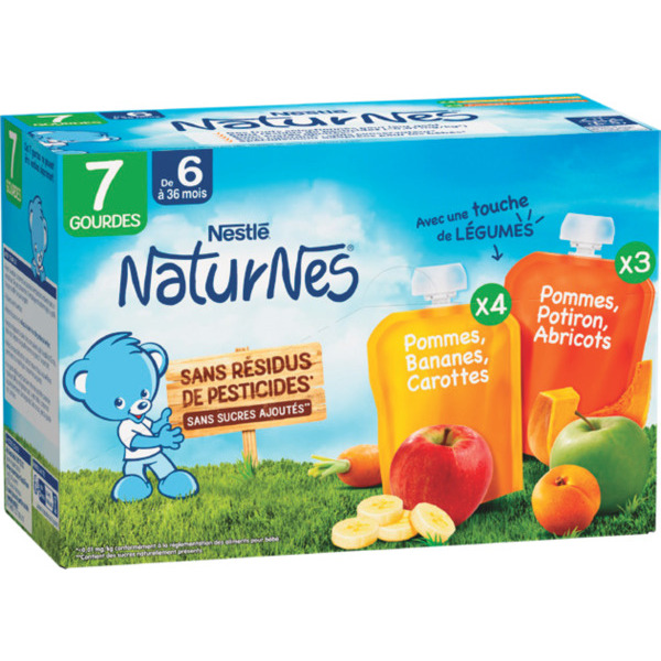 GOURDES FRUITÉES MULTIPACK 2 VARIÉTÉS POMMES, B...