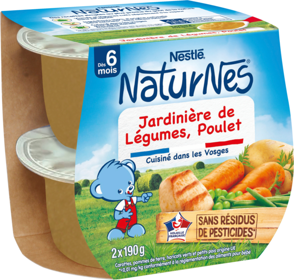  Petits Pots De Jardinière De Légumes Et Poulet Naturnes code EAN 8445291095922 