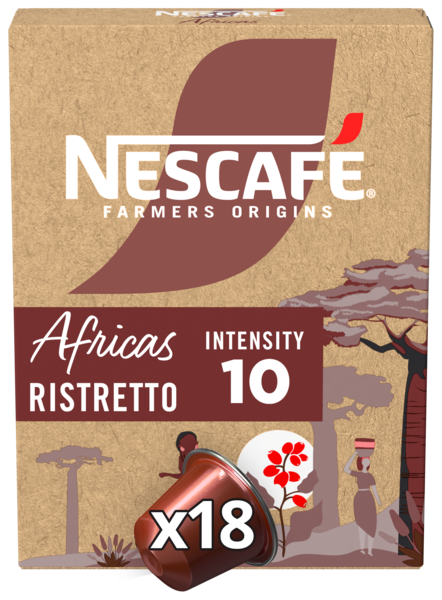 CAPSULES NESPRESSO  X18 AFRICAS
NESCAFÉ FARMERS...